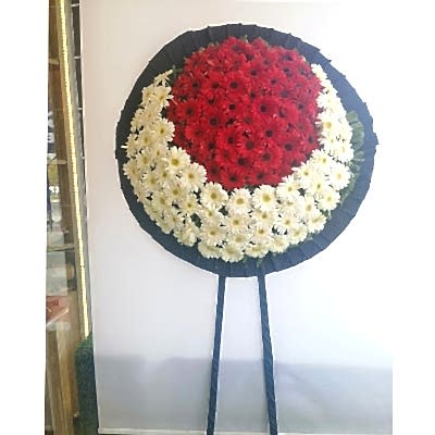 Siyah  Grafonlu  Hilal G�r�n�ml�  Cenaze  �i�egi